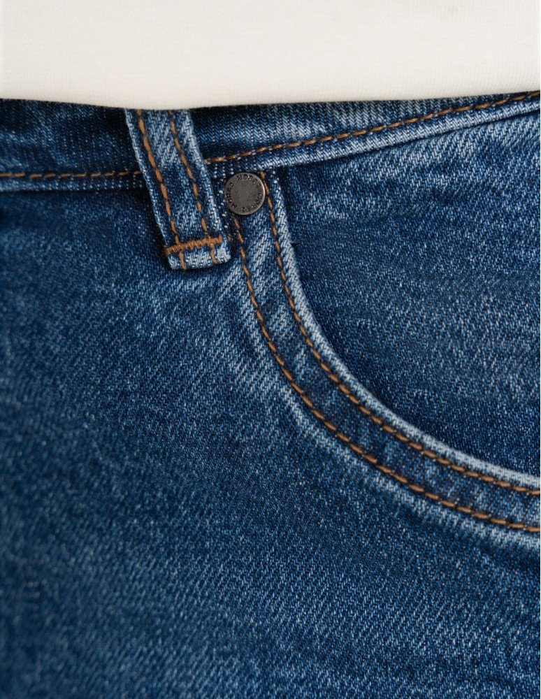 Spodnie męskie - Męskie jeansy klasyczne spodnie NIEBIESKI  - produkt moraj.pl 10