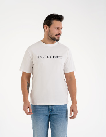 Męska koszulka z krótkim rękawem o regularnym kroju z printem