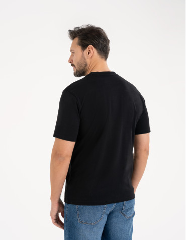 Koszulki i Tank Topy - Męska koszulka z krótkim rękawem o regularnym kroju z printem CZARNY - produkt 3