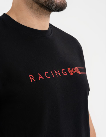 Koszulki i Tank Topy - Męska koszulka z krótkim rękawem o regularnym kroju z printem CZARNY - produkt 2