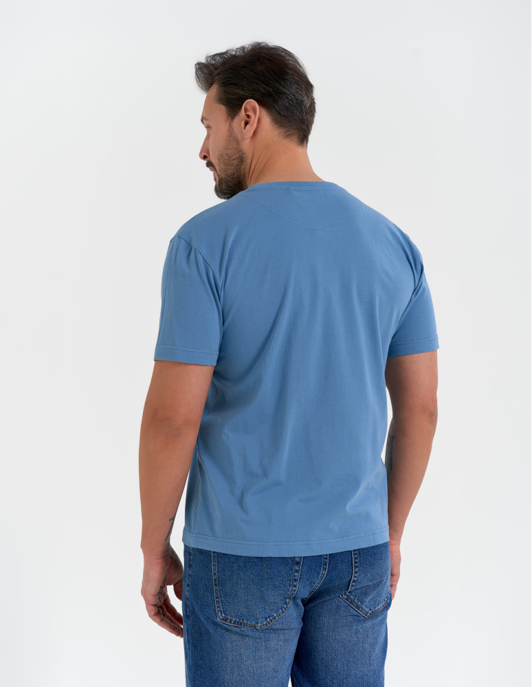 Koszulki i Tank Topy - T-shirt męski koszulka z motywem żeglarskim NIEBIESKI  - produkt moraj.pl 2