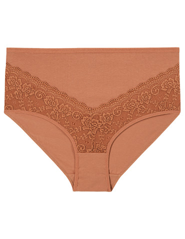 Majtki damskie figi maxi bikini z koronkowym akcentem 4-pak