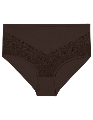 Majtki damskie - Majtki damskie figi maxi bikini z koronkowym akcentem 4-pak WIELOKOLOROWY - produkt 3