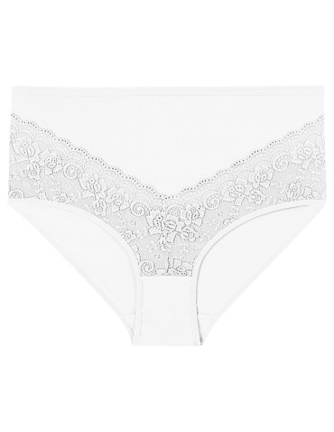 Majtki damskie - Majtki damskie figi maxi bikini z koronkowym akcentem 4-pak WIELOKOLOROWY - produkt 6