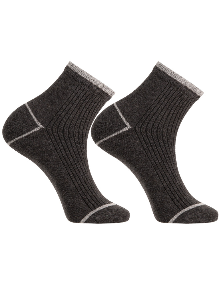 Skarpetki za kostkę - Skarpetki męskie za kostkę klasyczne bawełniane 3-pak WIELOKOLOROWY - produkt moraj.pl 4