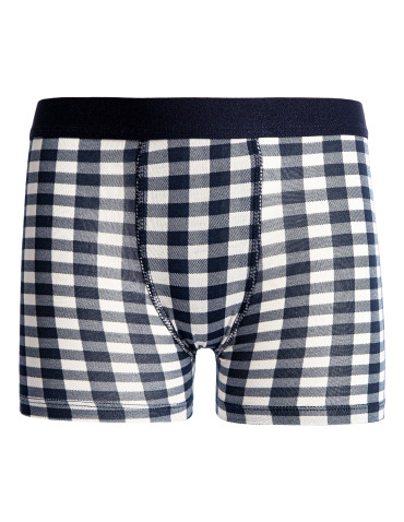 Bokserki - Majtki chłopięce bokserki bawełniane gładkie i w kratkę 4-pak WIELOKOLOROWY - produkt 5