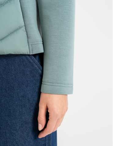 Kurtki i kamizelki - Kurtka damska przejściowa z kapturem JASNY ZIELONY - produkt 11