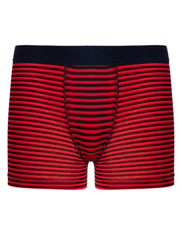 Bokserki chłopięce bawełniane kolorowe w paski 4-pak - WIELOKOLOROWY - produkt 2