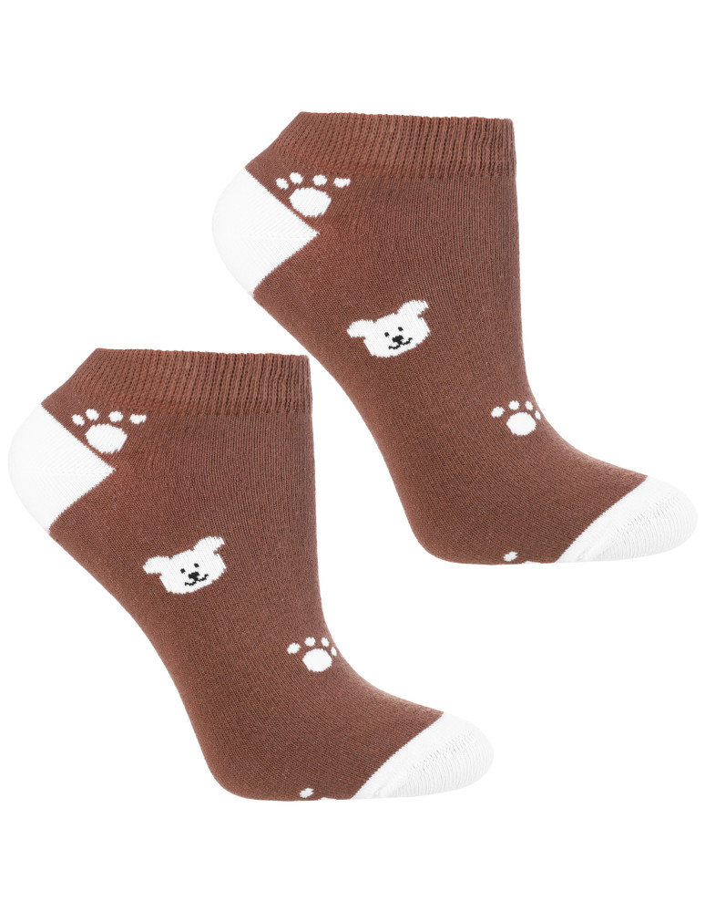 Stopki klasyczne - Skarpetki damskie stopki bawełniane w misie 3-pak WIELOKOLOROWY  - produkt moraj.pl 2