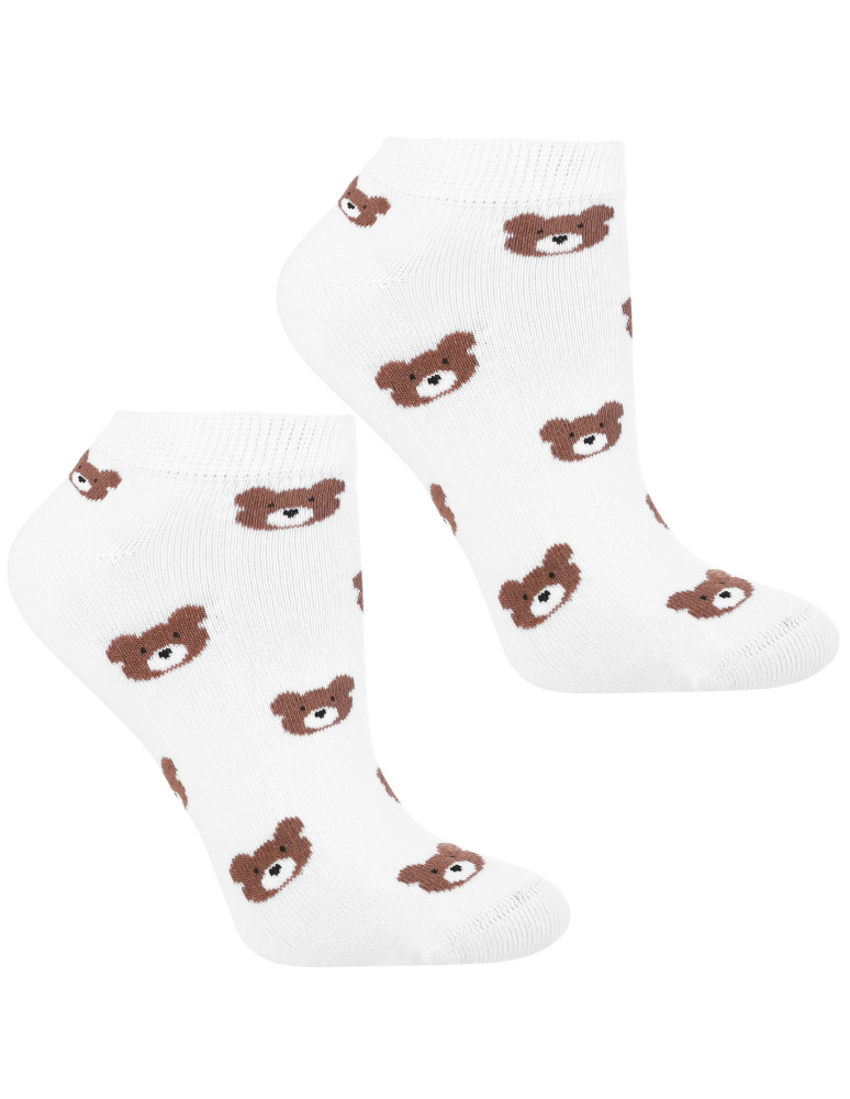 Stopki klasyczne - Skarpetki damskie stopki bawełniane w misie 3-pak WIELOKOLOROWY  - produkt moraj.pl 4