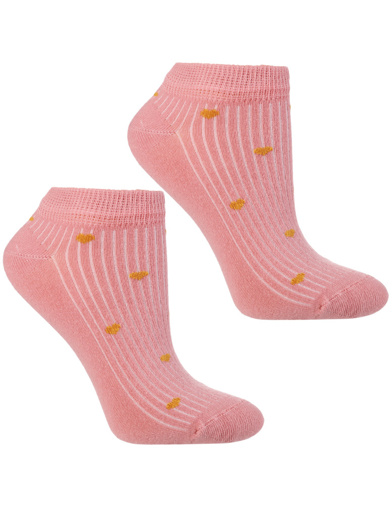 Stopki klasyczne - Skarpetki damskie stopki bawełniane wielokolorowe wzory 3-pak WIELOKOLOROWY - produkt moraj.pl 2