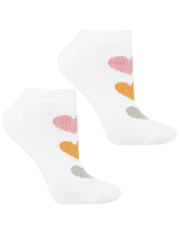 Stopki klasyczne - Skarpetki damskie stopki bawełniane wielokolorowe wzory 3-pak WIELOKOLOROWY - produkt 4