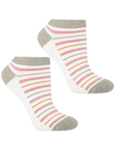 Stopki klasyczne - Skarpetki damskie stopki bawełniane wielokolorowe wzory 3-pak WIELOKOLOROWY - produkt 5