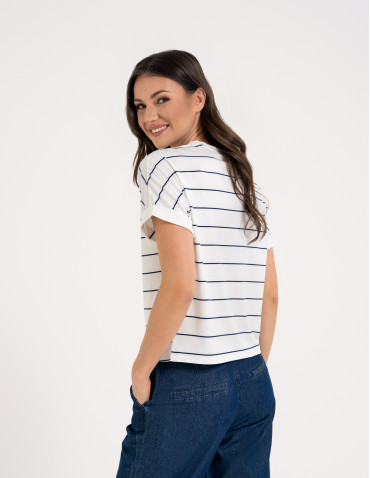 Bluzka damska z wiskozy o luźniejszym kroju - WZÓR 2  - produkt 2