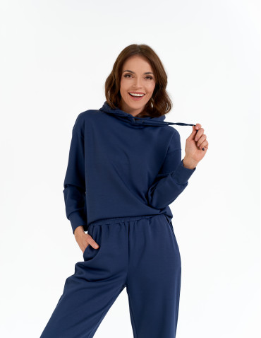 Damska bluza wkładana przez głowę z kapturem