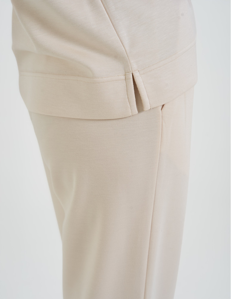 Bluzy damskie - Damska bluza wkładana przez głowę z kapturem KREMOWY - produkt moraj.pl 14