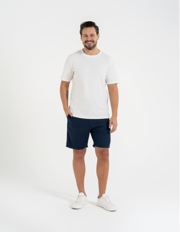 Koszulki z krótkim rękawem - Koszulka męska t-shirt z bawełny czesanej BIAŁY - produkt 5