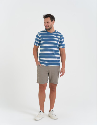 Koszulki z krótkim rękawem - T-shirt męski bawełniany 100% w paski WZÓR 2 - produkt 4