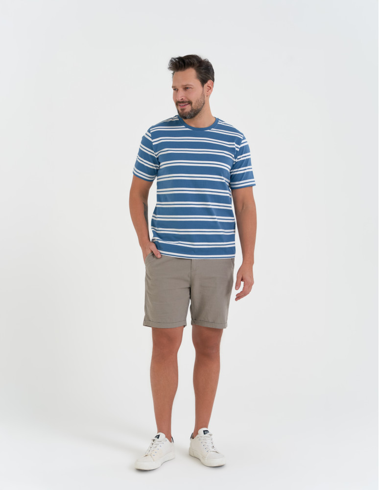 Koszulki z krótkim rękawem - T-shirt męski bawełniany 100% w paski WZÓR 2 - produkt moraj.pl 4