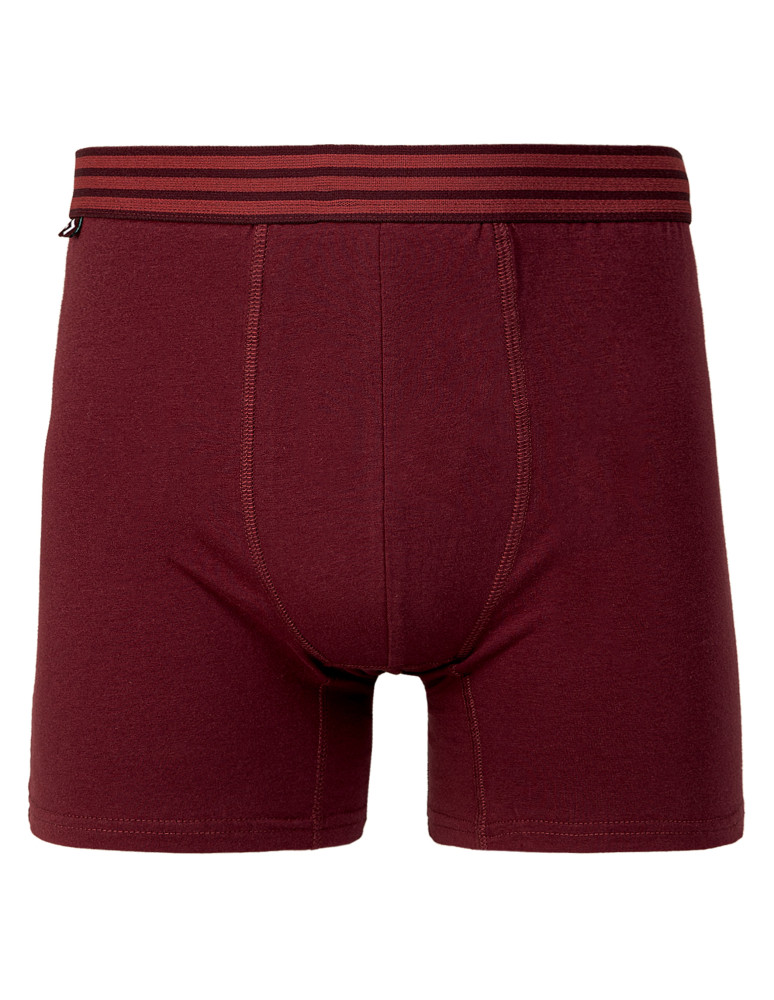 Bokserki dopasowane - Majtki bokserki męskie z wydłużoną nogawką CZERWONY - produkt moraj.pl 1