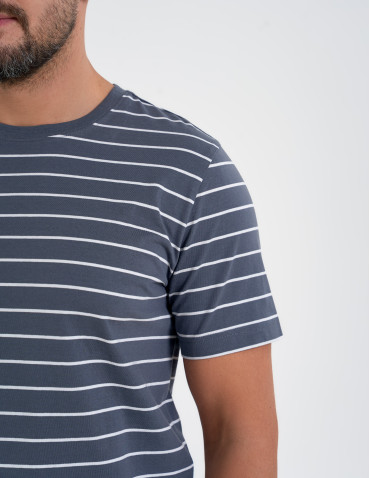 T-shirt męski bawełniany 100% w paski - produkt 2