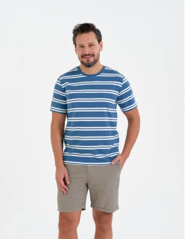 T-shirt męski bawełniany 100% w paski