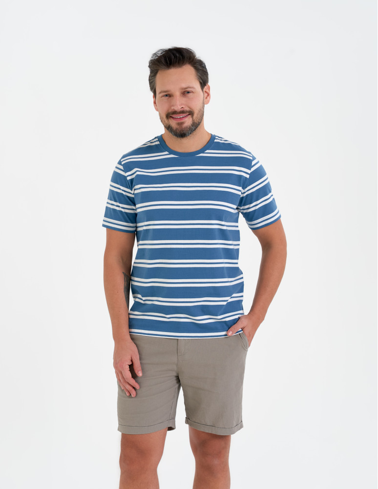 T-shirt męski bawełniany 100% w paski WZÓR 2