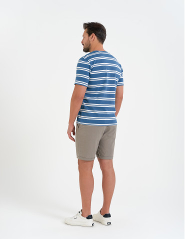 Koszulki z krótkim rękawem - T-shirt męski bawełniany 100% w paski WZÓR 2 - produkt 5