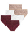 Majtki damskie maxi bikini z koronkowym przodem 6-pak WIELOKOLOROWY