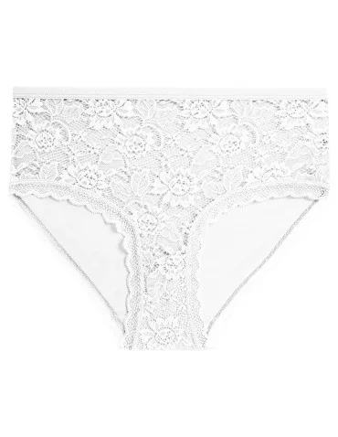 Majtki damskie maxi bikini z koronkowym przodem 6-pak  - produkt 2