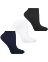 Skarpety stopki damskie w prążek bez wzoru 3-pak WIELOKOLOROWY