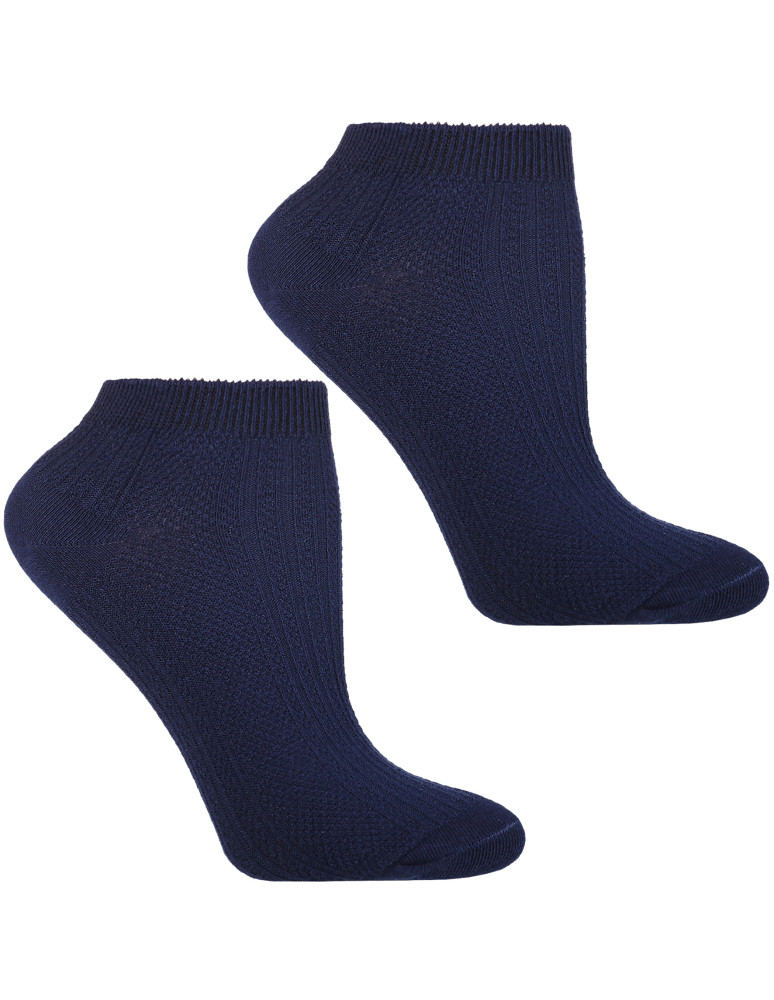 Stopki klasyczne - Skarpety stopki damskie w prążek bez wzoru 3-pak WIELOKOLOROWY  - produkt moraj.pl 2