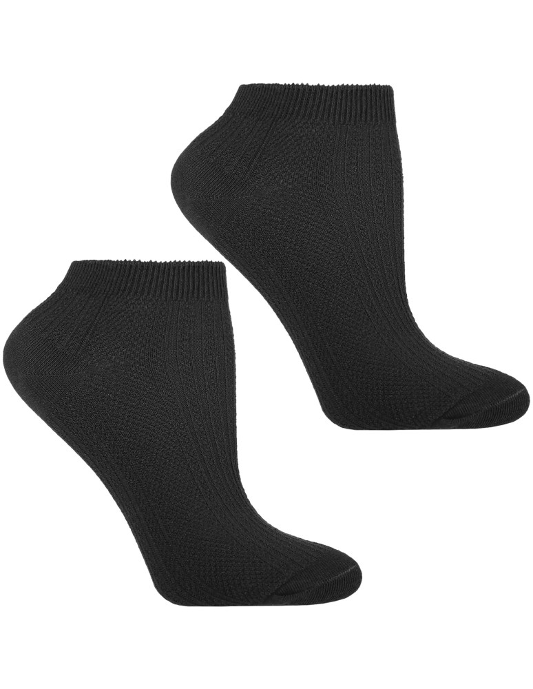 Stopki klasyczne - Skarpety stopki damskie w prążek bez wzoru 3-pak WIELOKOLOROWY  - produkt moraj.pl 4