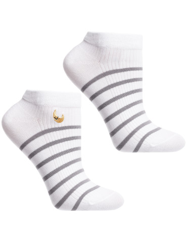 Stopki klasyczne - Skarpety stopki damskie w paski z haftem 3-pak WIELOKOLOROWY - produkt 3