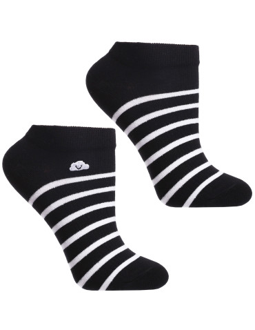 Stopki klasyczne - Skarpety stopki damskie w paski z haftem 3-pak WIELOKOLOROWY - produkt 4