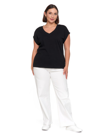 Bluzka damska bawełniana o luźnym fasonie - produkt 2