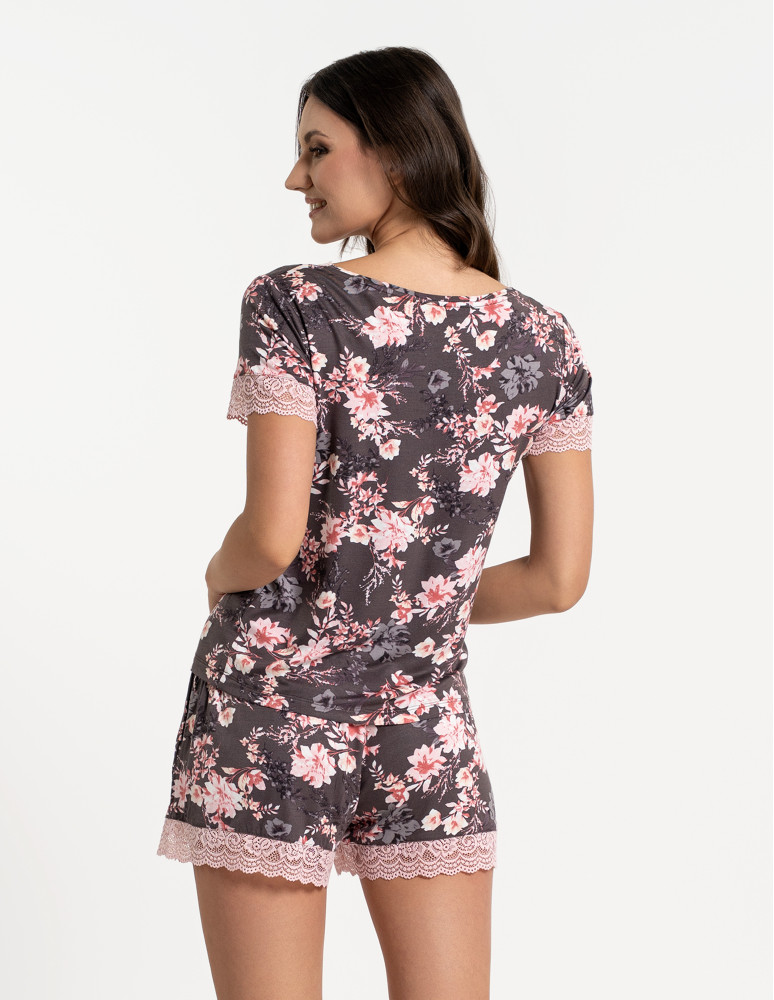 Piżamy z krótkim rękawem - Piżama damska krótki rękaw wiskozowa z koronką WZÓR 1  - produkt moraj.pl 6