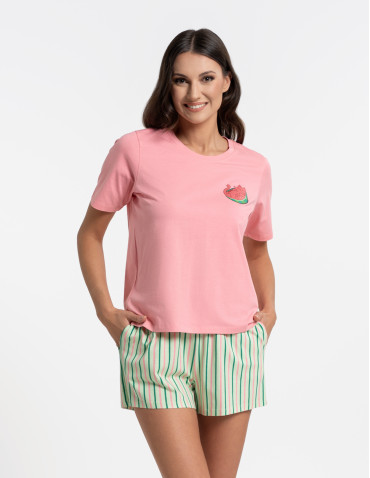 Piżama damska z krótkim rękawem i szortami