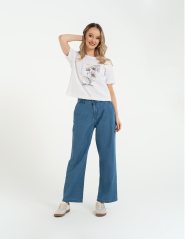 Koszulki z krótkim rękawem - Koszulka damska bawełniana z krótkim rękawem i nadrukiem WZÓR 2 - produkt 4