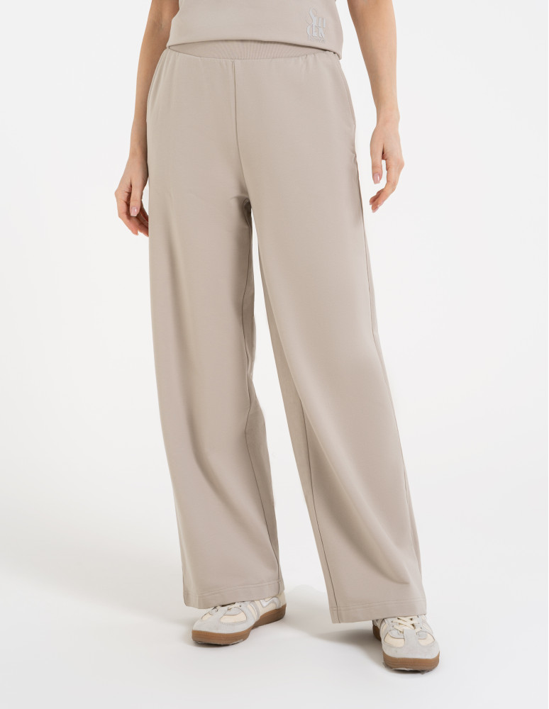 Spodnie dresowe - Spodnie damskie dresowe bawełniane z wysokim stanem SZARY  - produkt moraj.pl 6