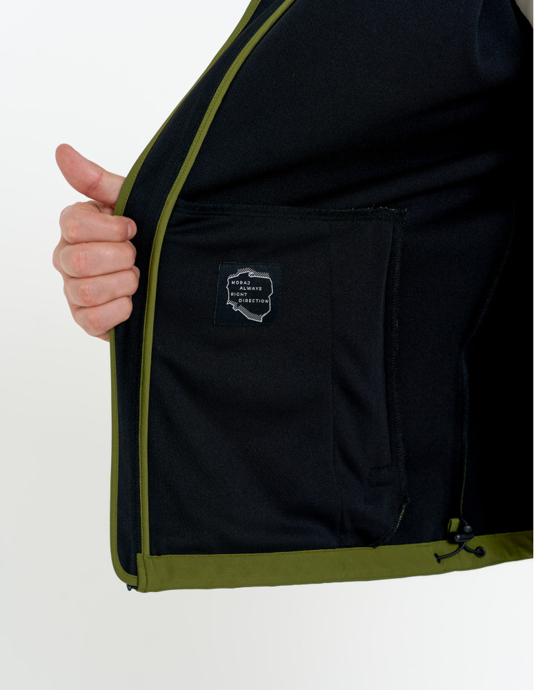 Kurtki przejściowe - Męska kurtka przejściowa softshell przeciwdeszczowy KHAKI  - produkt moraj.pl 4