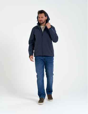 Kurtki przejściowe - Męska kurtka przejściowa softshell przeciwdeszczowy SZARY - produkt 6