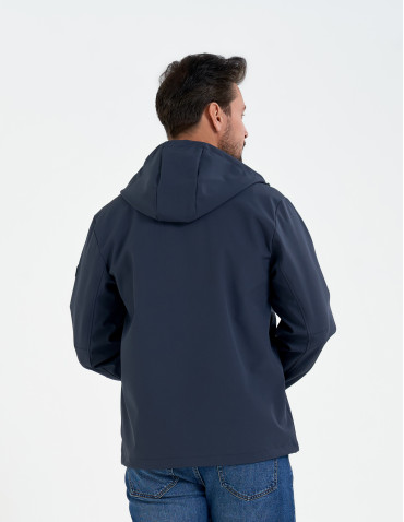 Kurtki przejściowe - Męska kurtka przejściowa softshell przeciwdeszczowy SZARY - produkt 3