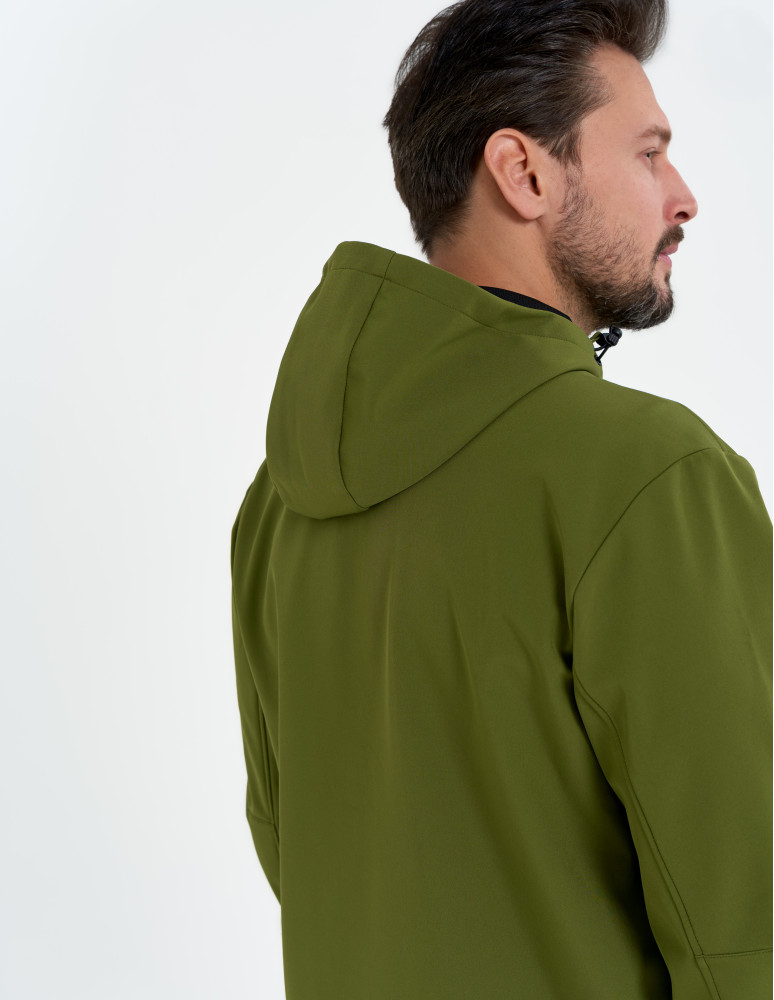 Kurtki przejściowe - Męska kurtka przejściowa softshell przeciwdeszczowy KHAKI  - produkt moraj.pl 17