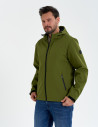 Męska kurtka przejściowa softshell przeciwdeszczowy KHAKI