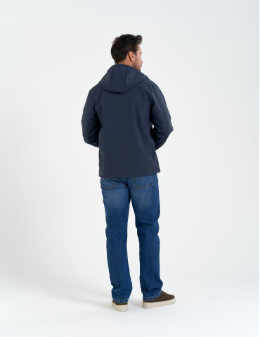 Kurtki przejściowe - Męska kurtka przejściowa softshell przeciwdeszczowy SZARY - produkt 11