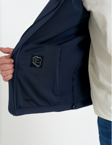 Kurtki przejściowe - Męska kurtka przejściowa softshell przeciwdeszczowy SZARY - produkt 12