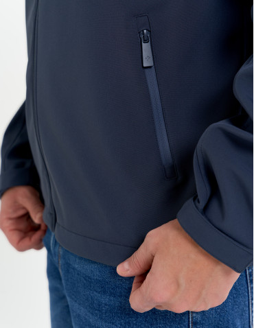 Kurtki przejściowe - Męska kurtka przejściowa softshell przeciwdeszczowy SZARY - produkt 17