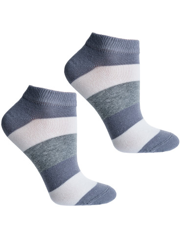 Stopki klasyczne - Skarpetki stopki damskie w króliczki i paski 3-pak WIELOKOLOROWY - produkt 3