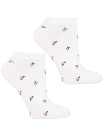 Skarpetki damskie stopki w drobne kwiatki 3-pak - WIELOKOLOROWY - produkt 2